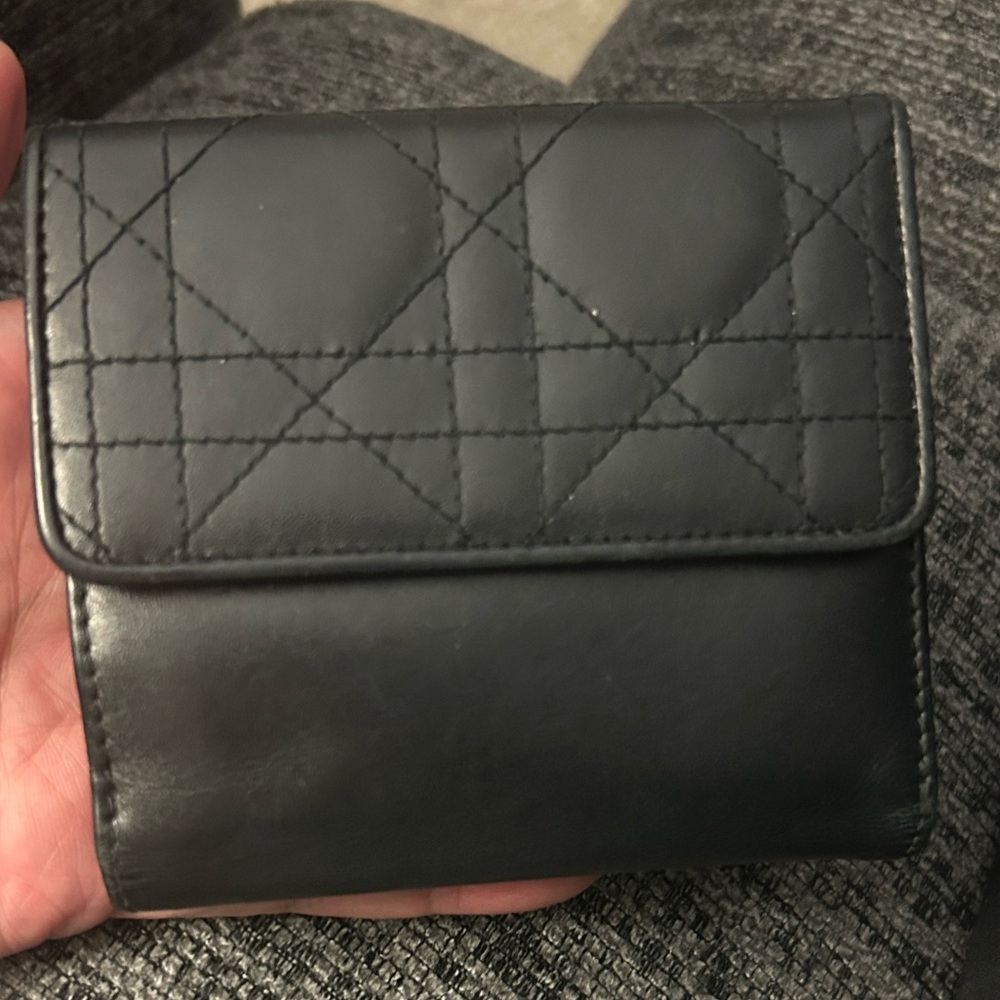 Christian Dior Cannage  Leather Wallet EUC